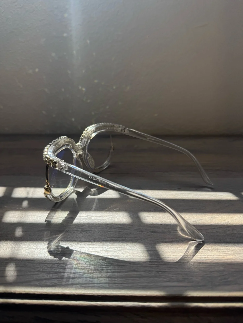 Crystal-Embellished Clear Lens Sunglasses - Women Accessories